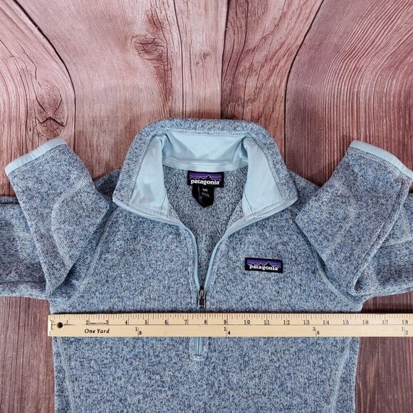 *READ* Patagonia Womens Size XXS Better Sweater 1/4 Zip Pullover Blue 25617 - Picture 14 of 15